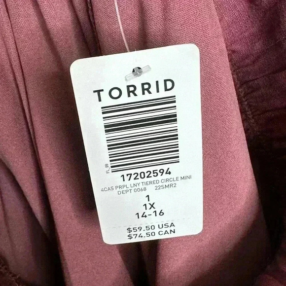 NWT TORRID Purple Skirt with stretchy band - Picture 3 of 4